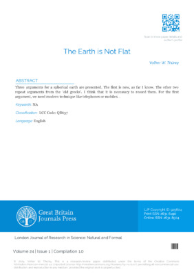  The Earth Is Not Flat