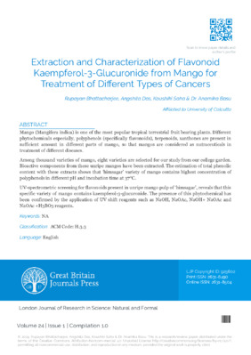  Extraction and Characterization of Flavonoid